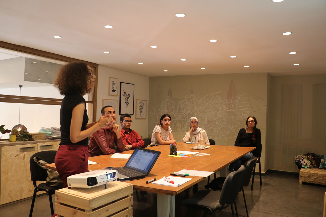 effective communication woman giving presentation