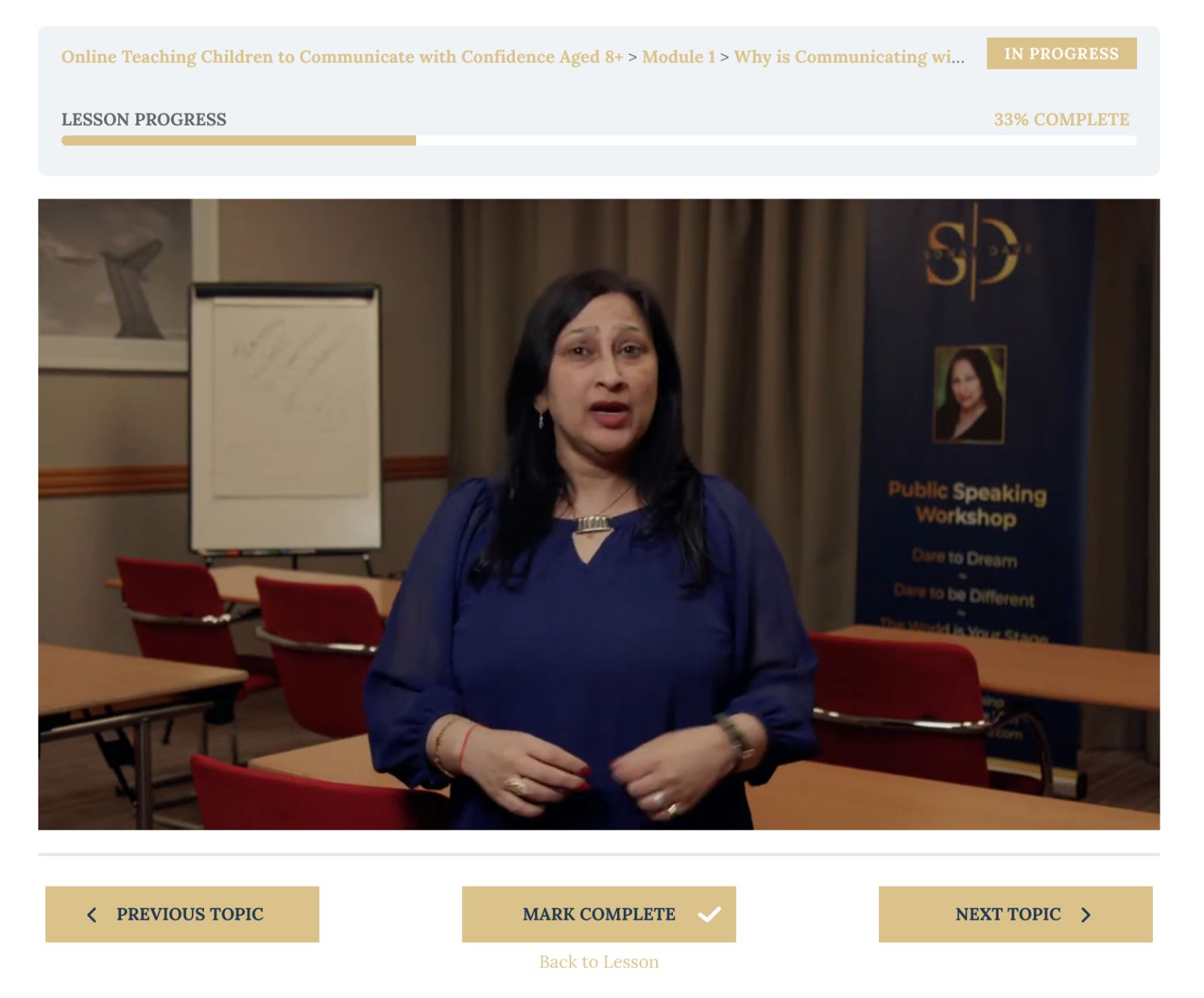 Children's public speaking course video preview