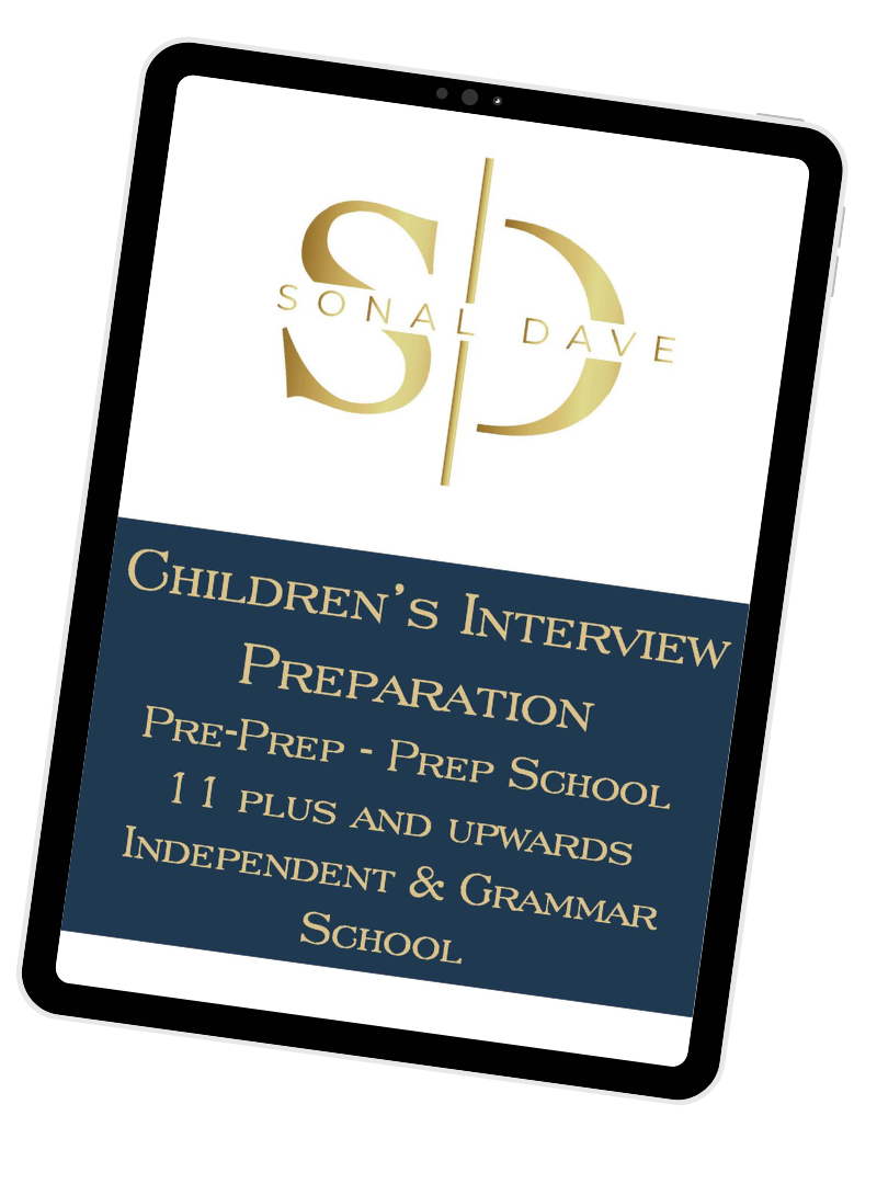 childrens interview prep download shown on tablet