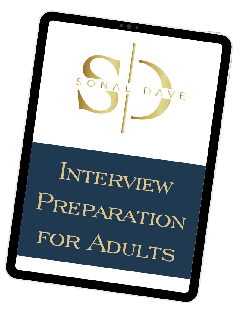 interview preparation download shown on tablet