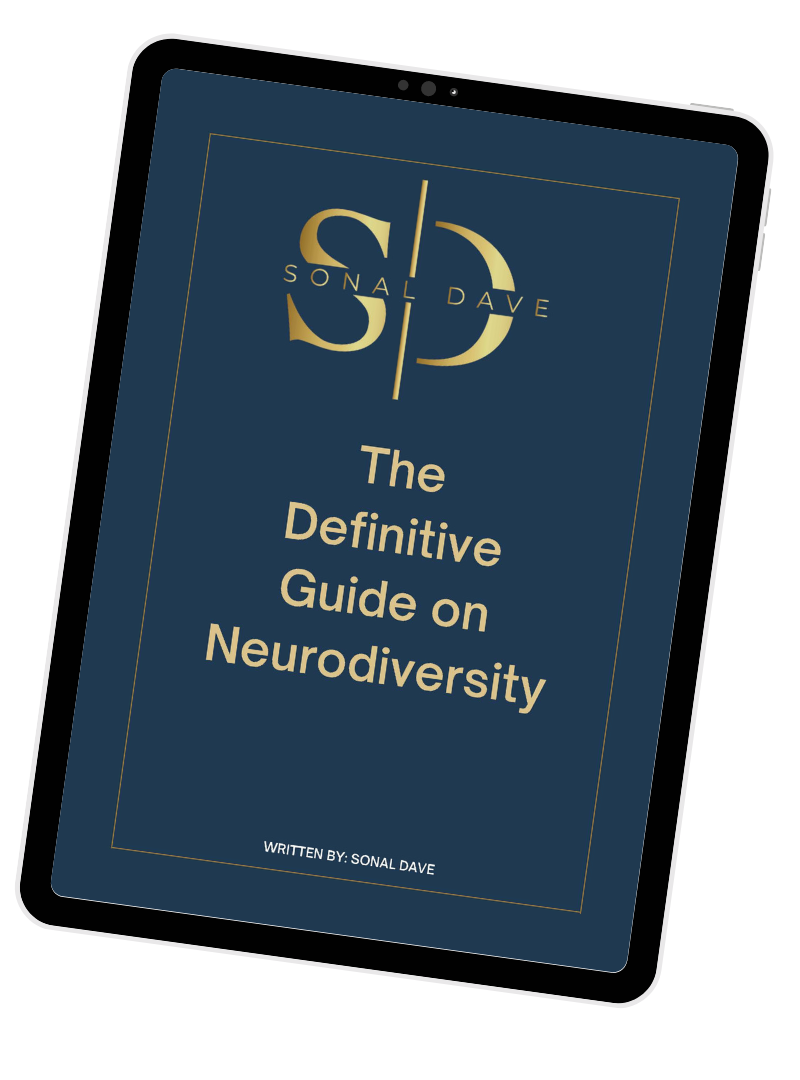 neurodiversity guide download shown on tablet