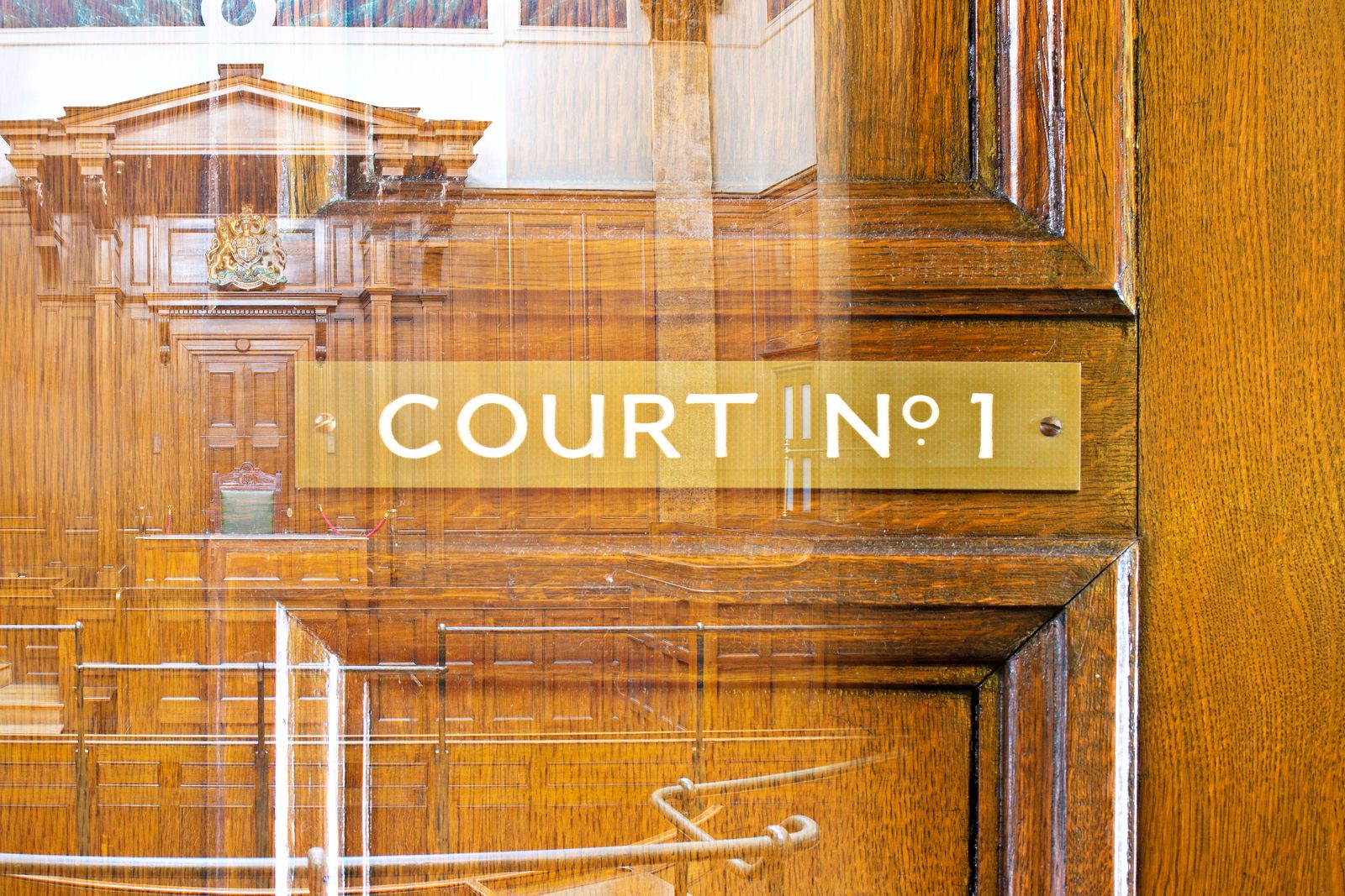 sign for court No. 1